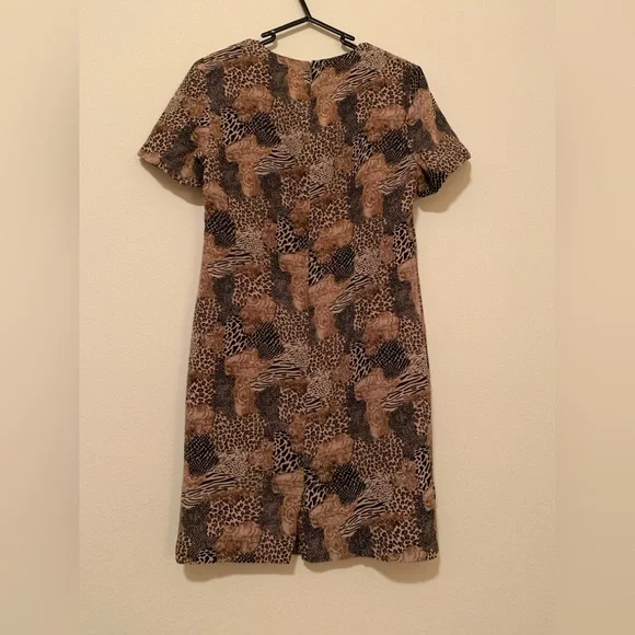 Silk Animal Print Business Casual Dress - Picture 5 of 15